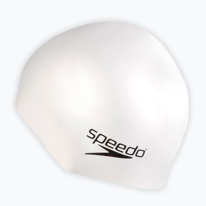 Speedo plokščia silikoninė plaukimo kepuraitė balta 8-709910010 3