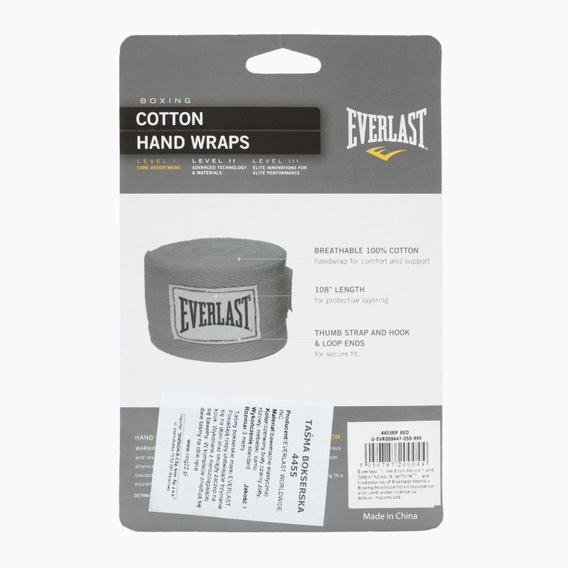Bokso raiščiai Everlast 275 cm red 2