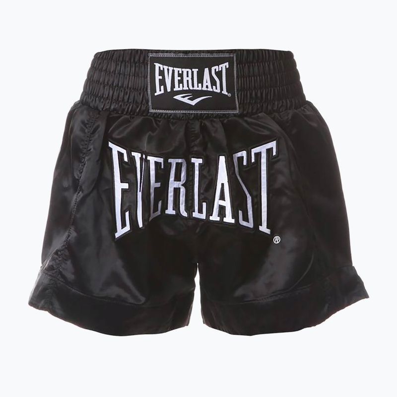 Vyriški Everlast Muay Thai treniruočių šortai juodi EMT6
