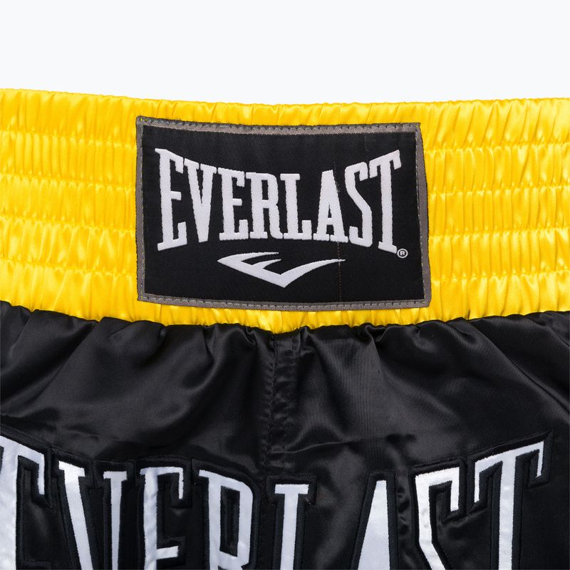 Everlast Muay Thai treniruočių šortai juodai auksiniai EM6 3