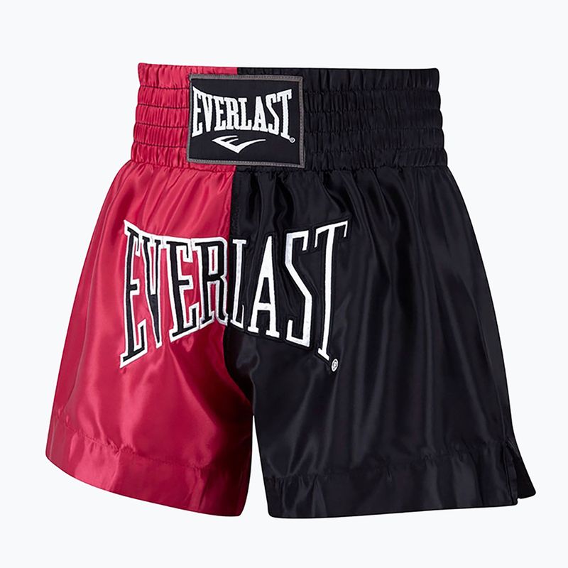 Everlast Muay Thai vyrų treniruočių šortai juodi/raudoni EMT7