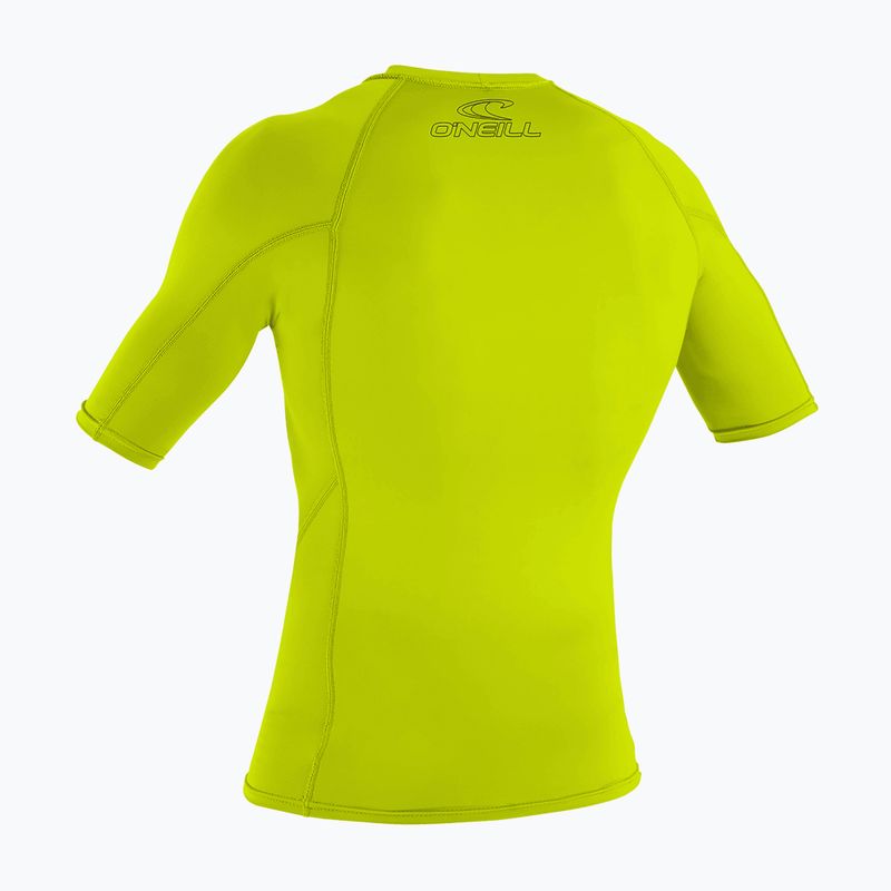 Vyriški plaukimo marškinėliai O'Neill Basic Skins Rash Guard lime 2