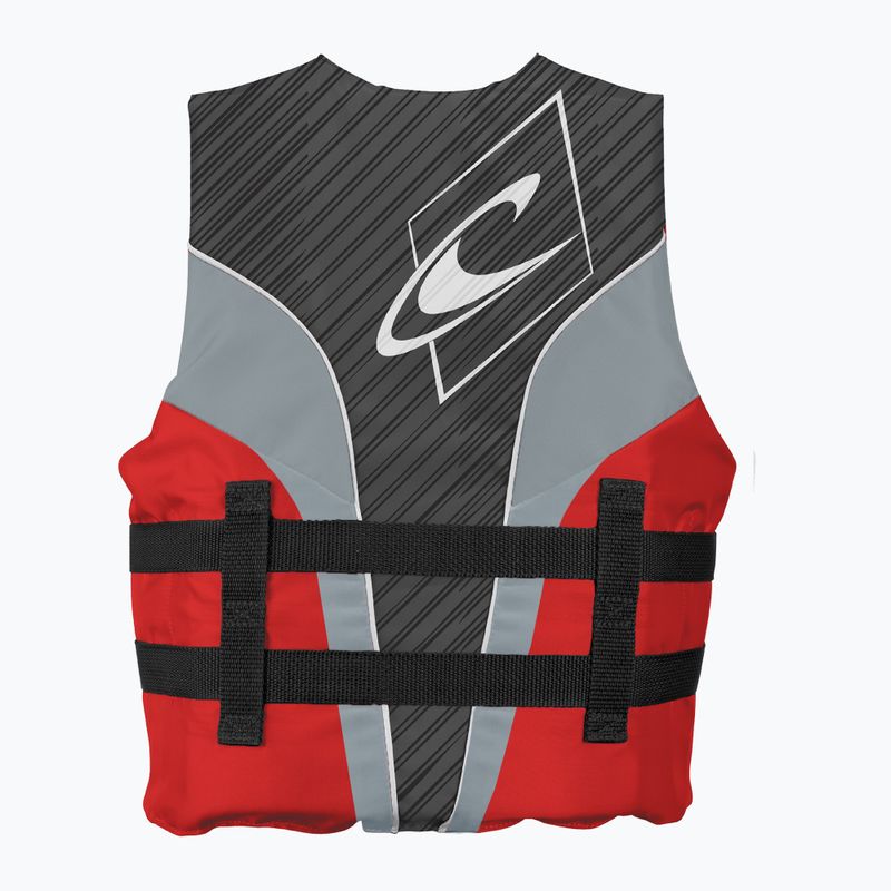 Vaikiška apsauginė liemenė O'Neill Superlite 50N ISO Vest smoke/graphite/red white 2
