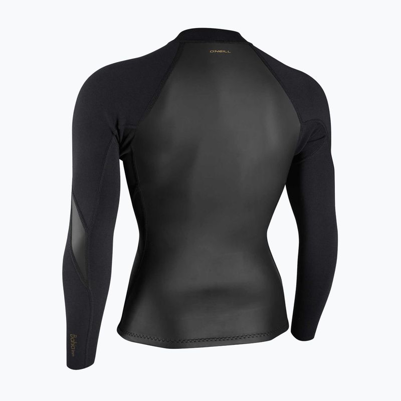 Moteriškas plaukimo hidrokostiumas O'Neill Bahia 1/0.5mm Full-Zip Jacket glide black/black/black 2