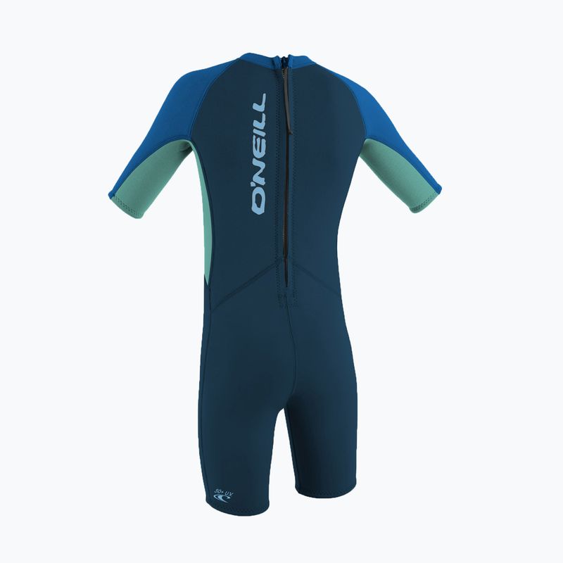 "O'Neill Toddler Reactor-2 2 mm Back Zip slate/ligh aqua/ocean" vaikiškos plaukimo putos 2