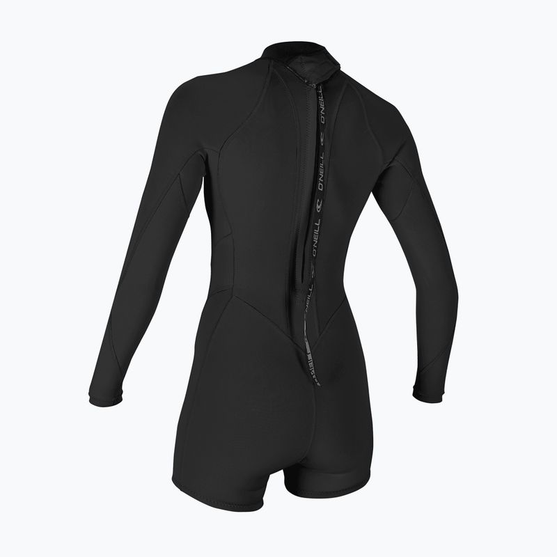 Moteriškas plaukimo kostiumas O'Neill Bahia 2/1 mm Back Zip Spring black/black/black 2