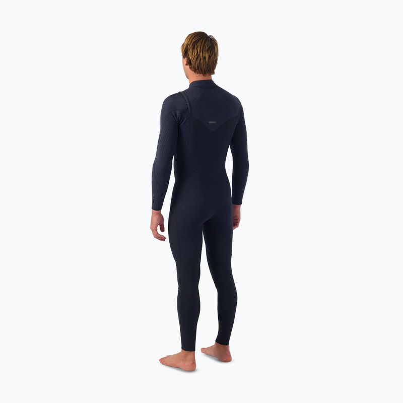 Vyriškas plaukimo kostiumas O'Neill Hyperfreak 5/4+ mm Chest Zip Full black/black 4