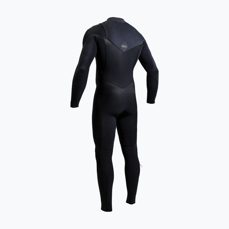Vyriškas plaukimo kostiumas O'Neill Hyperfreak 5/4+ mm Chest Zip Full black/black 10