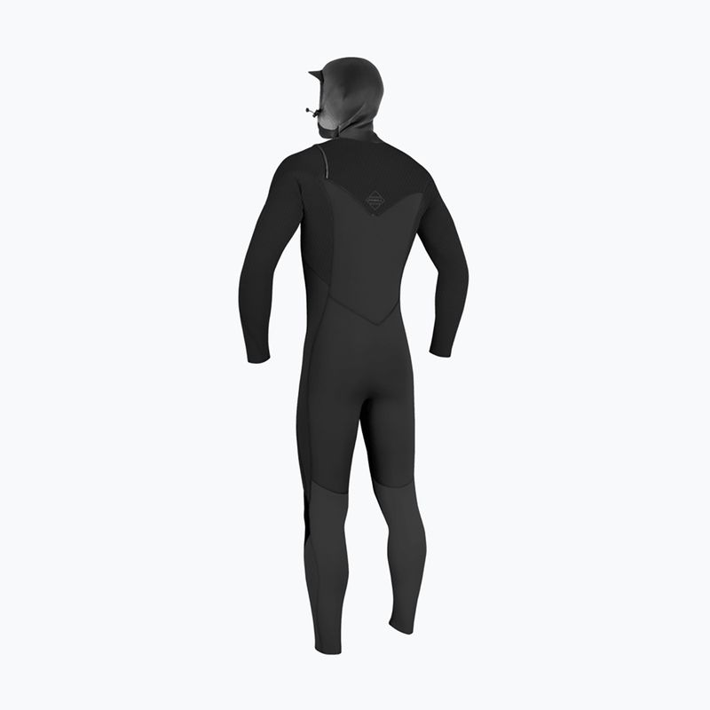 Vyriškas plaukimo kostiumas O'Neill Hyperfreak 4/3+ mm Chest Zip with Hood black/black 2