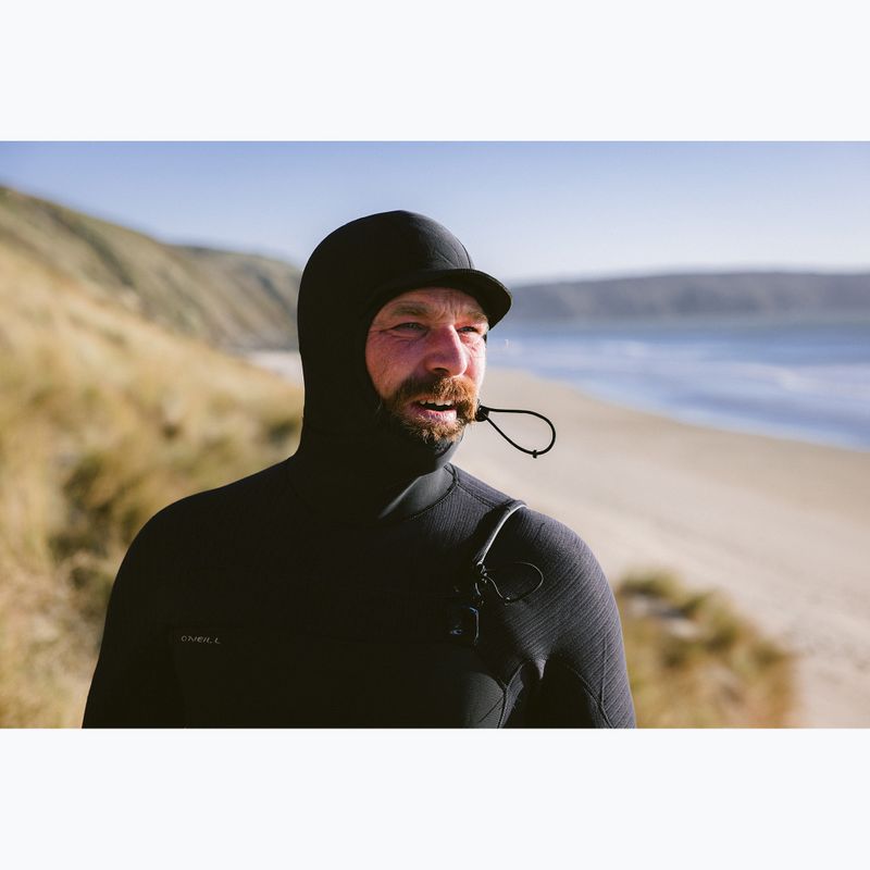 Vyriškas plaukimo kostiumas O'Neill Hyperfreak 4/3+ mm Chest Zip with Hood black/black 7