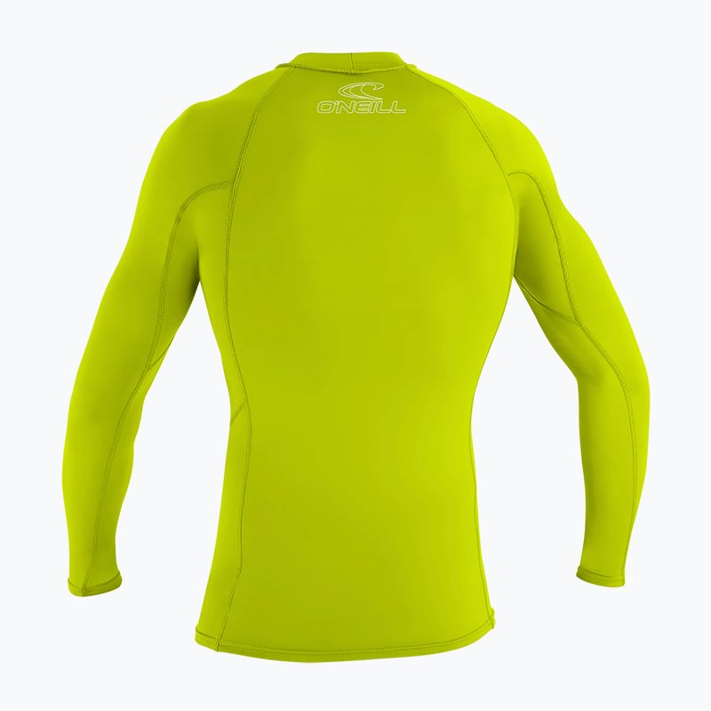 Vaikiški plaukimo marškinėliai ilgomis rankovėmis O'Neill Basic Skins LS Rash Guard lime 2