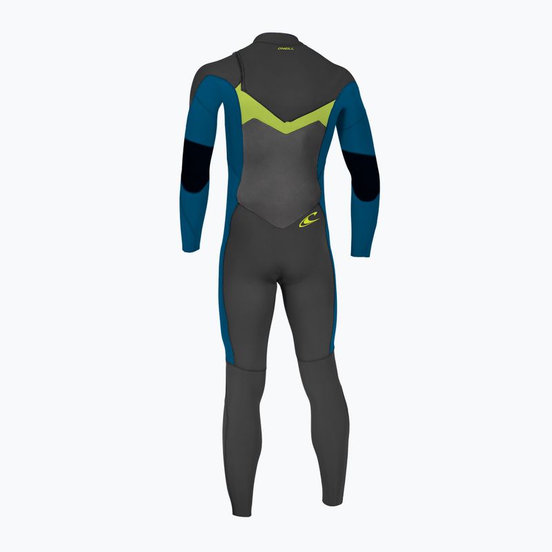 Vaikiškas plaukimo hidrokostiumas O'Neill Youth Ninja 4/3 Chest Zip Full black/ ultrablue/ dayglo 2