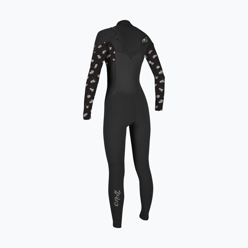 Moteriškas plaukimo hidrokostiumas O'Neill Epic 5/4 Chest Zip Full black/cindydaisy 2