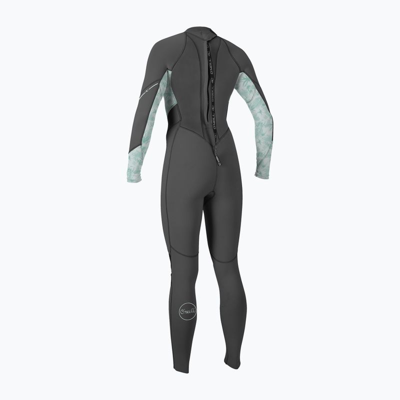 Moteriškas plaukimo hidrokostiumas O'Neill Bahia 3/2 Back Zip Full hy8 graphite/mirage tropical/m 2