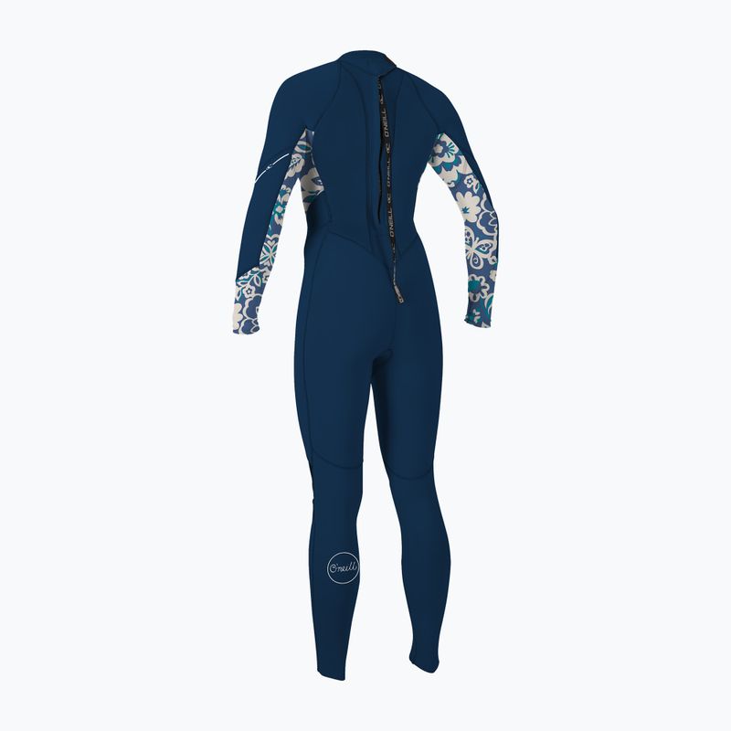 Moteriškas plaukimo hidrokostiumas O'Neill Bahia 3/2 Back Zip Full frnavy/crisflor/crisflor 2