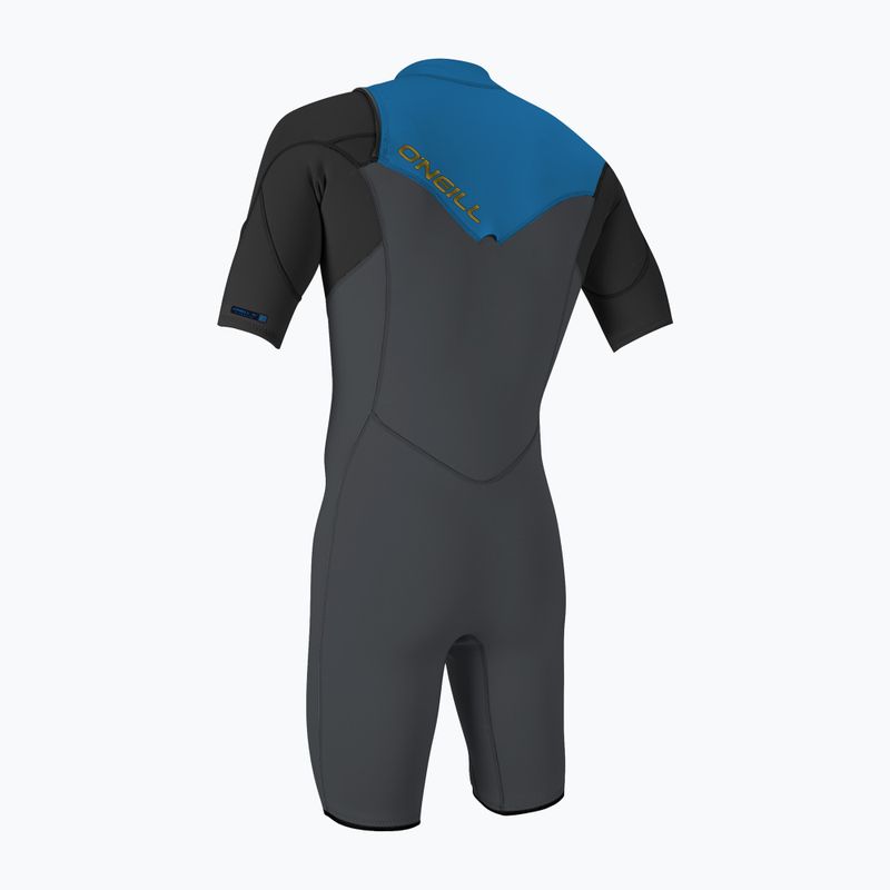 Vyriškas hidrokostiumas O'Neill Hammer 2mm Chest Zip SS Spring graphite/black/ocean 2