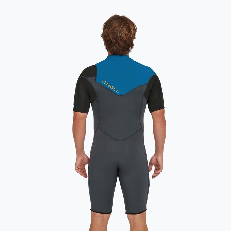 Vyriškas hidrokostiumas O'Neill Hammer 2mm Chest Zip SS Spring graphite/black/ocean 4