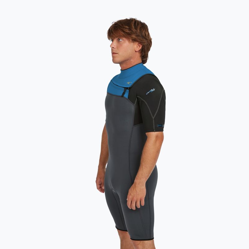 Vyriškas hidrokostiumas O'Neill Hammer 2mm Chest Zip SS Spring graphite/black/ocean 5