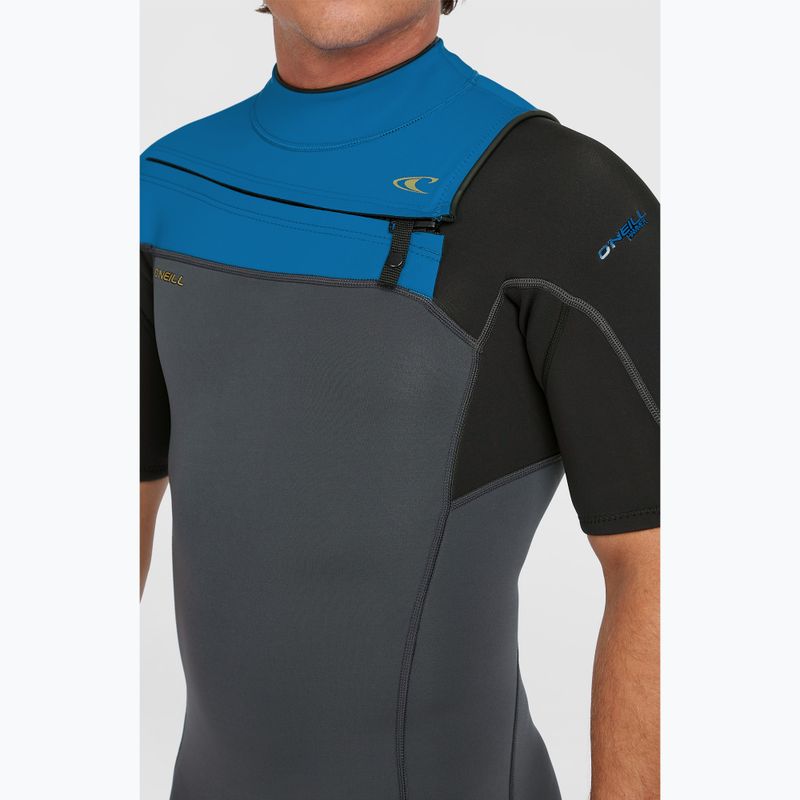 Vyriškas hidrokostiumas O'Neill Hammer 2mm Chest Zip SS Spring graphite/black/ocean 6