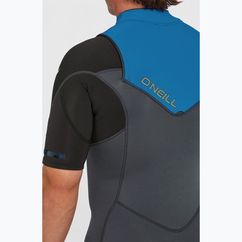 Vyriškas hidrokostiumas O'Neill Hammer 2mm Chest Zip SS Spring graphite/black/ocean 7