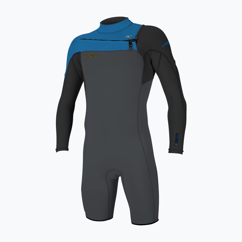 Vyriškas hidrokostiumas O'Neill Hammer 2mm Chest Zip LS Spring graphite/black/ocean
