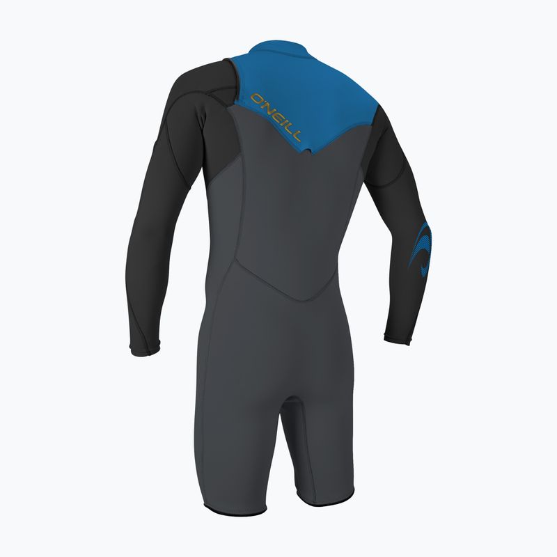Vyriškas hidrokostiumas O'Neill Hammer 2mm Chest Zip LS Spring graphite/black/ocean 2