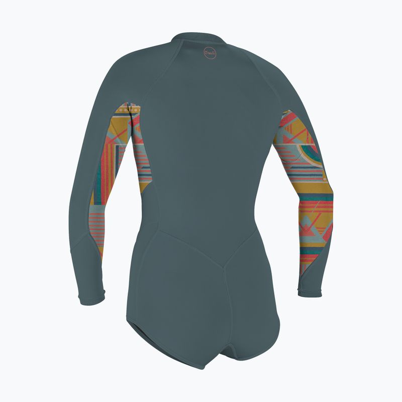 Moteriškas plaukimo hidrokostiumas O'Neill Bahia 2/1 Front Zip Short Spring shade/ arta geo/ shade 2