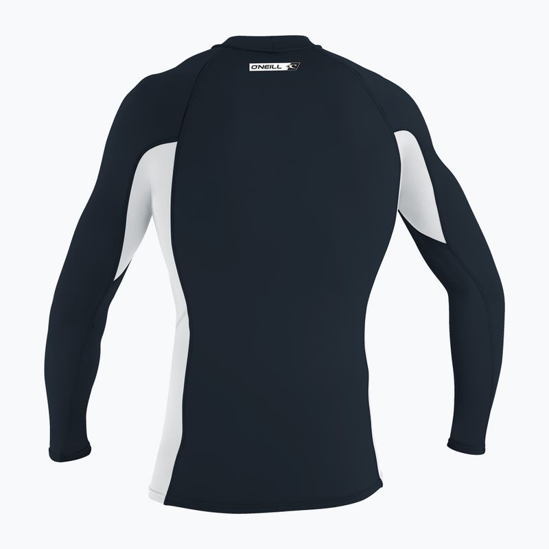 Vyriški plaukimo marškinėliai ilgomis rankovėmis O'Neill Premium Skins Rash Guard slate/ white/ slate 2