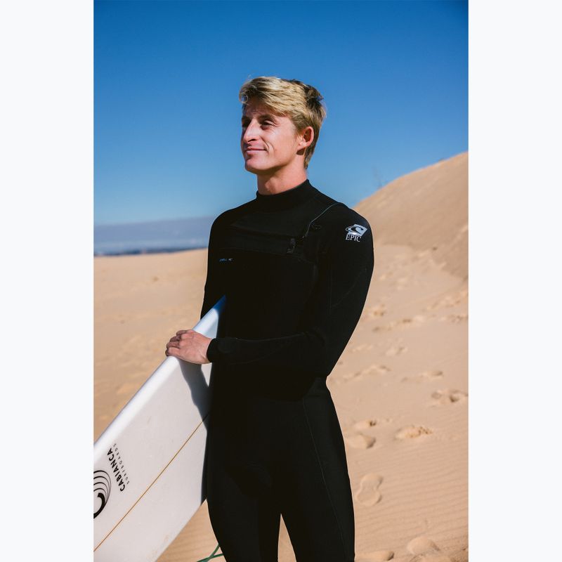 Vyriškas plaukimo hidrokostiumas O'Neill Epic 4/3 mm Chest Zip Full black/black/black 4