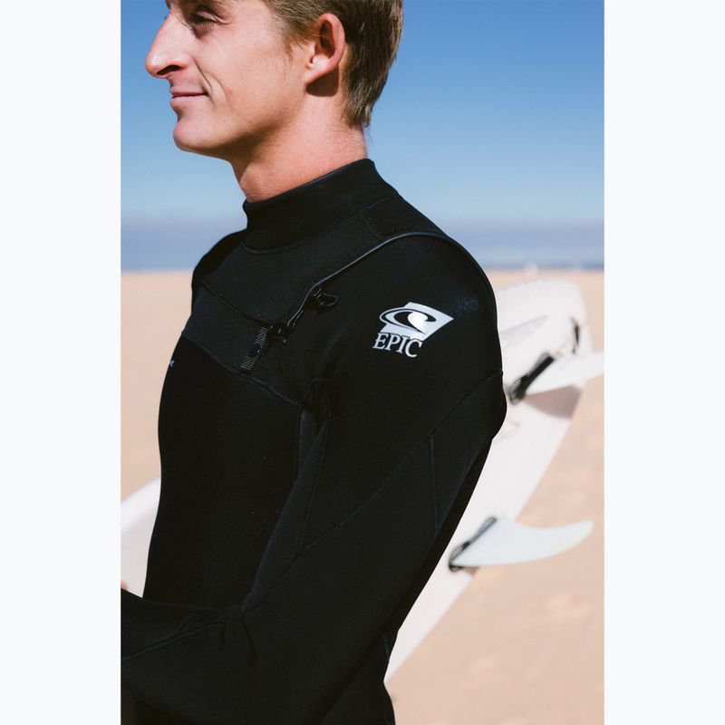 Vyriškas plaukimo kostiumas O'Neill Epic 5/4 Chest Zip Full A05 black/black/black 8