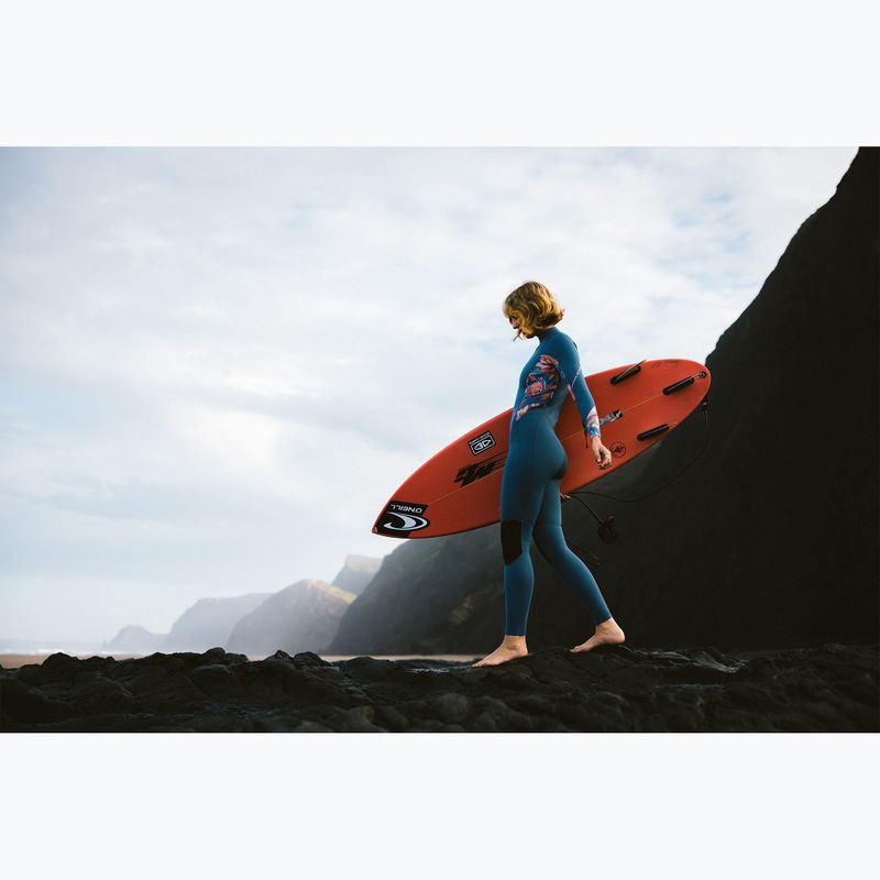 Moteriškas plaukimo hidrokostiumas O'Neill Bahia 3/2 Back Zip Full copen blue/painted tropics/painted tropics 11