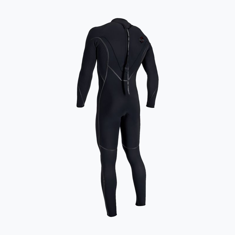 Vyriškas plaukimo hidrokostiumas O'Neill Hyperfreak Fire 4/3+ Back Zip Full  black/black 2