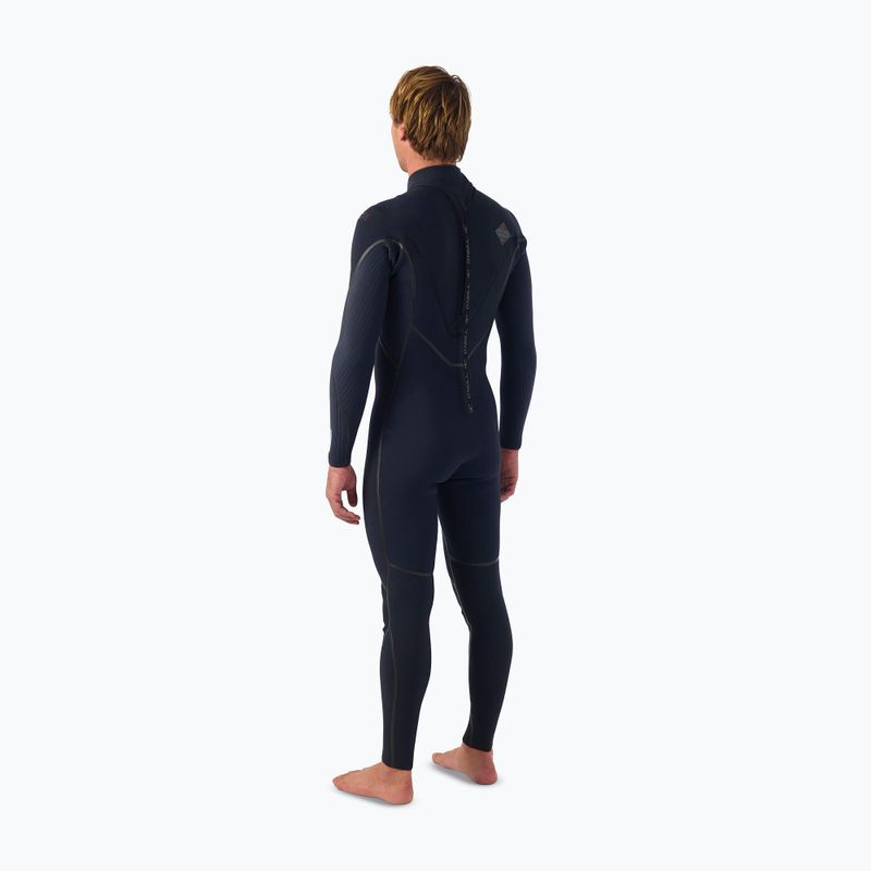 Vyriškas plaukimo kostiumas O'Neill Hyperfreak Fire 4/3+ mm Back Zip Full black/black 4