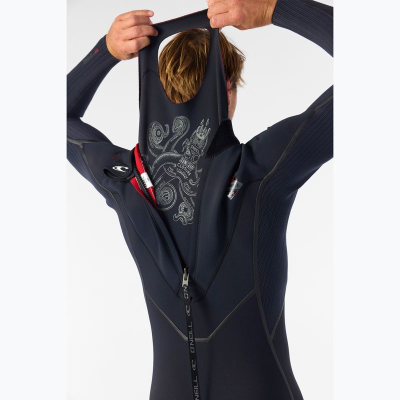 Vyriškas plaukimo kostiumas O'Neill Hyperfreak Fire 4/3+ mm Back Zip Full black/black 10