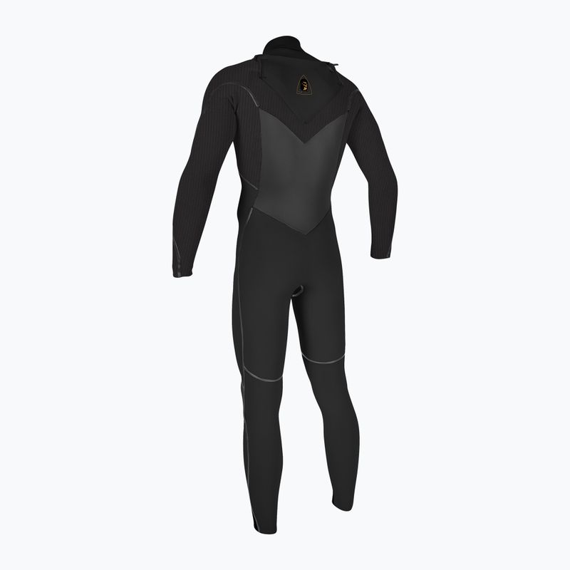 Vyriškas plaukimo hidrokostiumas O'Neill Mutant Legend 5/4 mm Chest Zip with Hood Full black/tempered steel 2