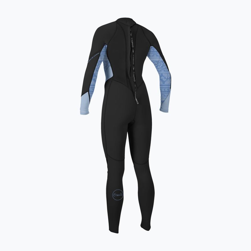 Moteriškas plaukimo kostiumas O'Neill Bahia 3/2 Back Zip Full IQ5 black/surf abstract/chambray blue 2