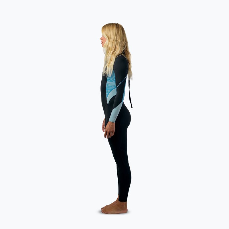 Moteriškas plaukimo kostiumas O'Neill Bahia 3/2 Back Zip Full IQ5 black/surf abstract/chambray blue 5