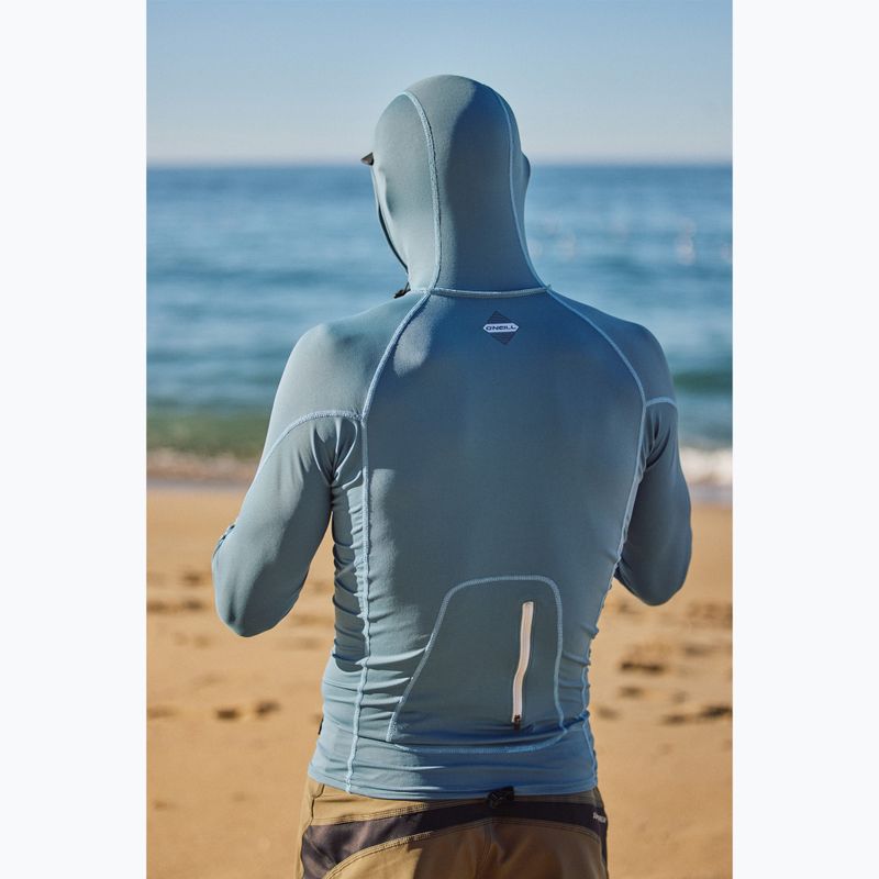 Vyriški plaukimo marškinėliai ilgomis rankovėmis O'Neill Hyperfreak Skins Rash Guard Hooded blue fusion/blue fusion 5