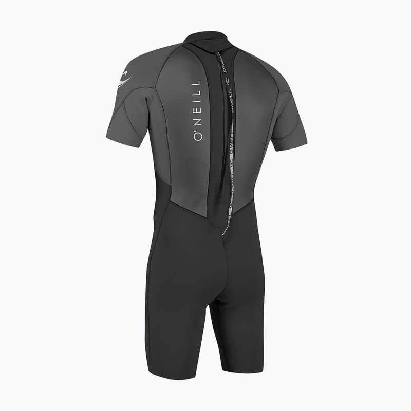 Vyriškas plaukimo kostiumas O'Neill Reactor-2 2mm Back Zip SS Spring HJ5 black/graphite 2