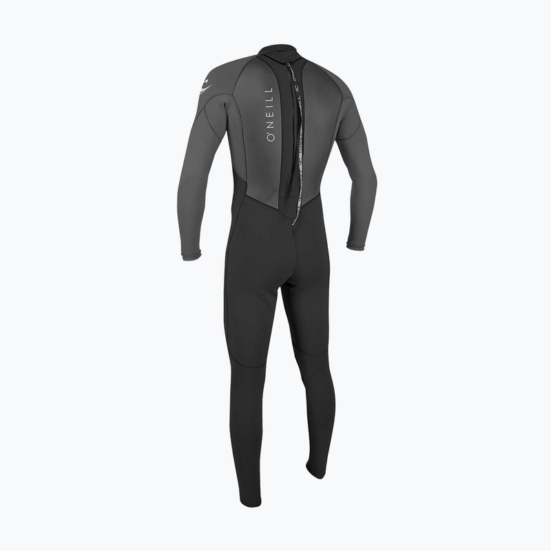 Vyriškas plaukimo kostiumas O'Neill Reactor-2 3/2 mm Back Zip Full black/graphite 2