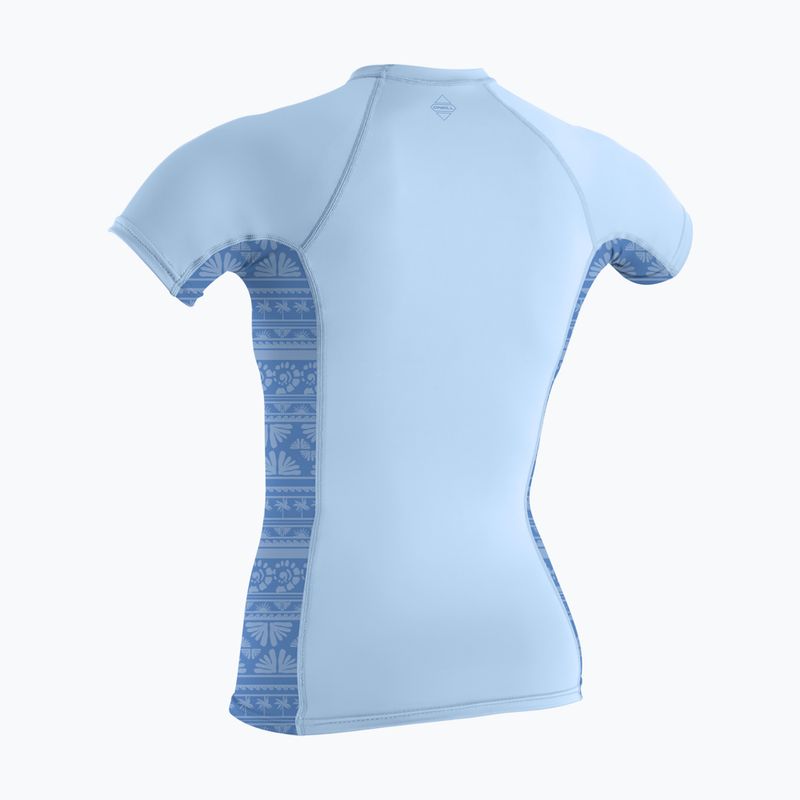 Moteriški plaukimo marškinėliai O'Neill Hyperfreak Skins Rash Guard chambray blue/surf abstract 2