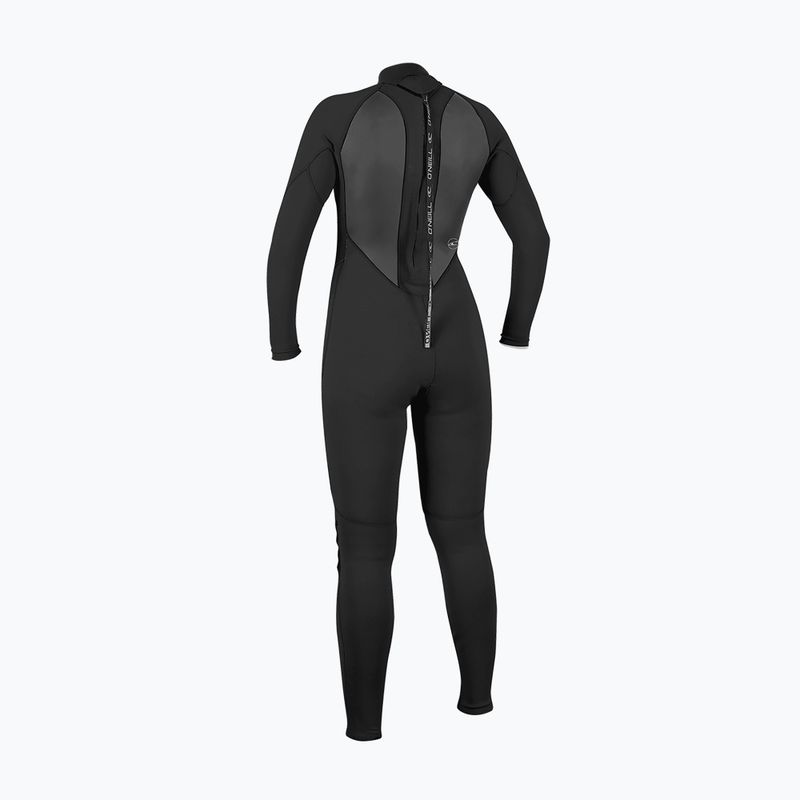 Moteriškas plaukimo kostiumas O'Neill Reactor-2 3/2 Back Zip Full J18 black/black 2