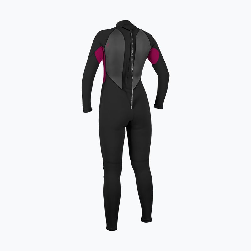 Moteriškas plaukimo kostiumas O'Neill Reactor-2 3/2 Back Zip Full J18 black/punk pink 2