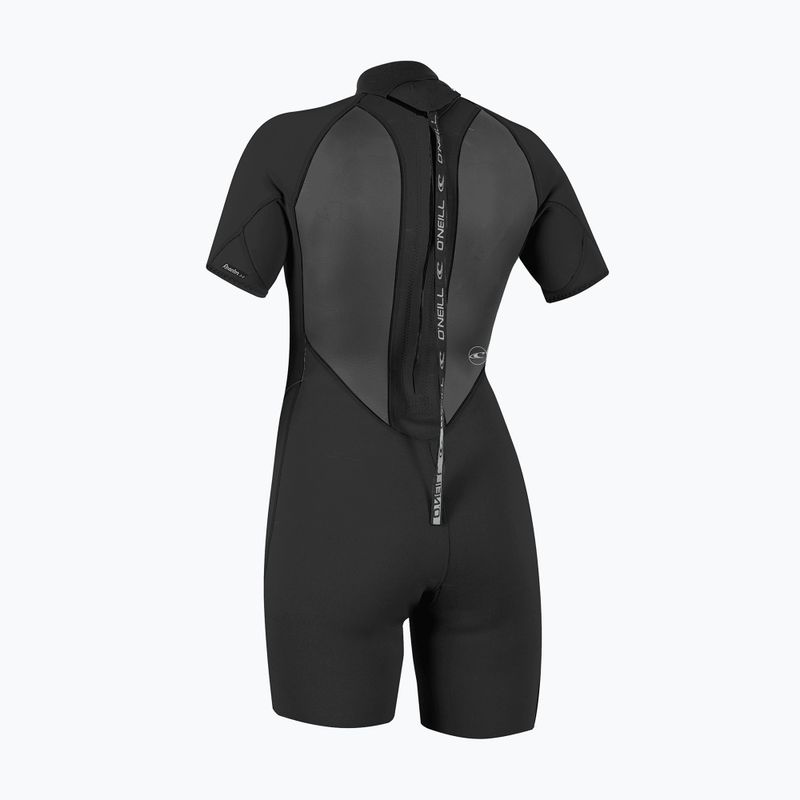 Moteriškas plaukimo kostiumas O'Neill Reactor-2 2mm Back Zip SS Spring IS7 black/black 2