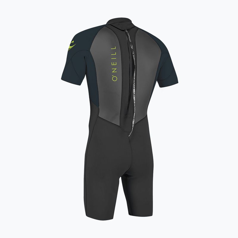 Vaikiškas plaukimo kostiumas O'Neill Youth Reactor-2 2mm Back Zip SS Spring black/slate 2