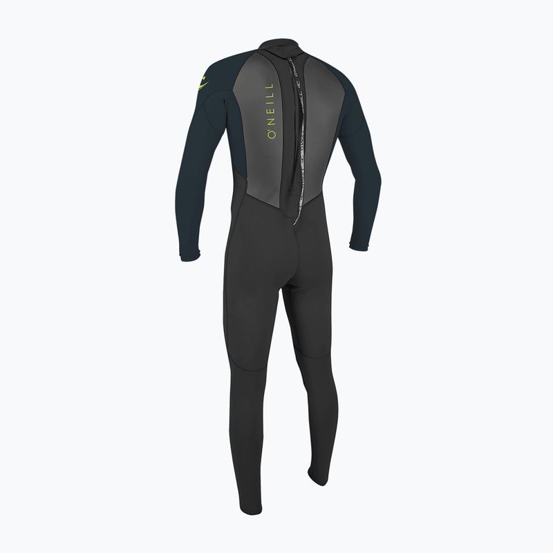 Vaikiškas plaukimo kostiumas O'Neill Youth Reactor-2 3/2 Back Zip Full black/slate 2