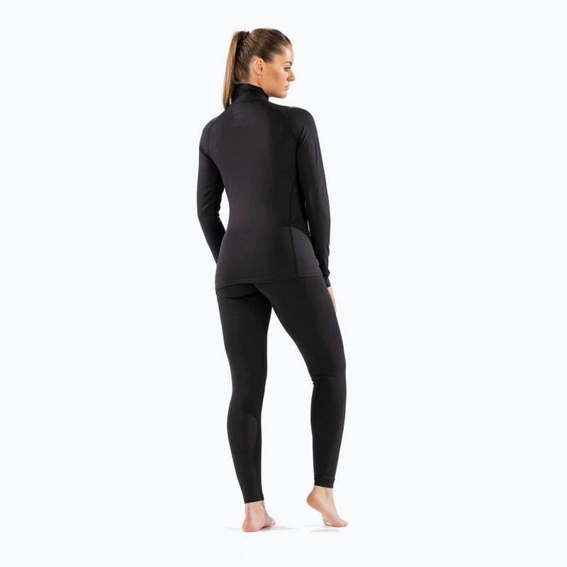 Moteriški termoaktyvūs marškinėliai su užtrauktuku Surfanic Cozy Zip Neck juodi 4