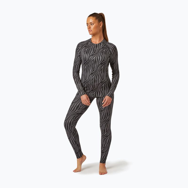 Moteriški termoaktyvūs marškinėliai Surfanic Cozy Limited Edition Crew Neck black zebra 2