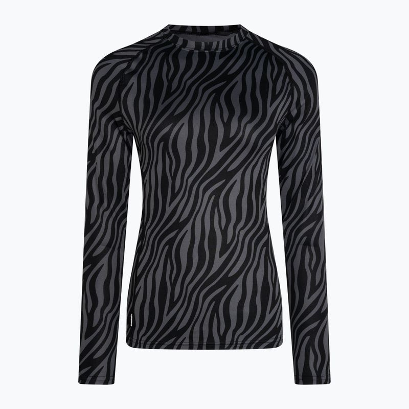 Moteriški termoaktyvūs marškinėliai Surfanic Cozy Limited Edition Crew Neck black zebra 4