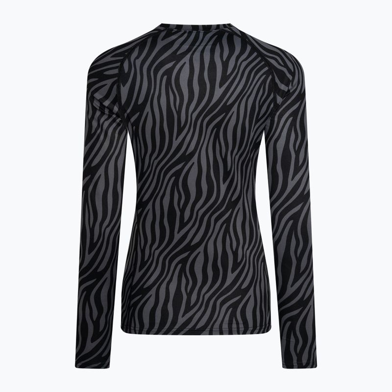 Moteriški termoaktyvūs marškinėliai Surfanic Cozy Limited Edition Crew Neck black zebra 5